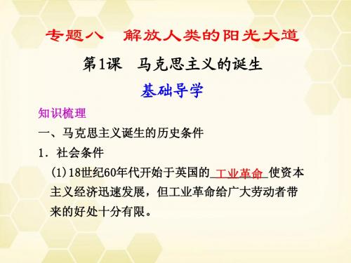 高中历史 专题8 1马克思主义的延生精美课件 人民版必修1