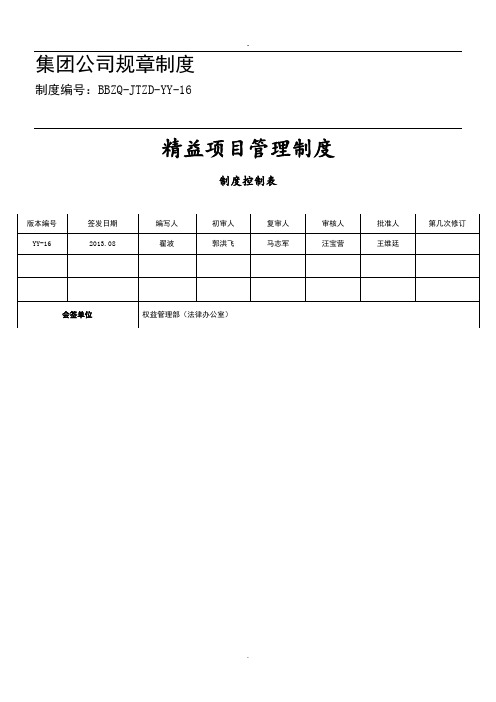 16-精益项目管理办法