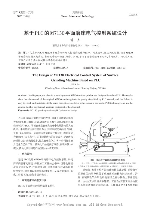 基于PLC的M7130平面磨床电气控制系统设计