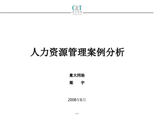 公司人力资源管理案例分析(ppt 55页)