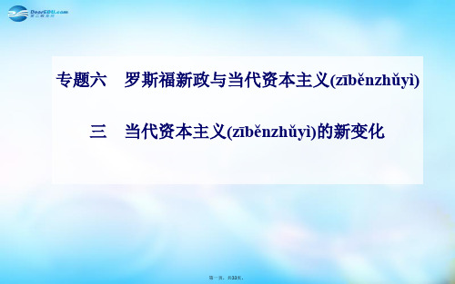 高中历史 专题6.3 当代资本主义的新变化课件 人民版必修2