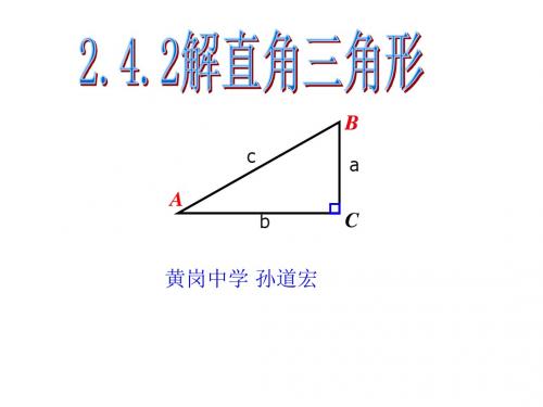 2.4.2解直角三角形