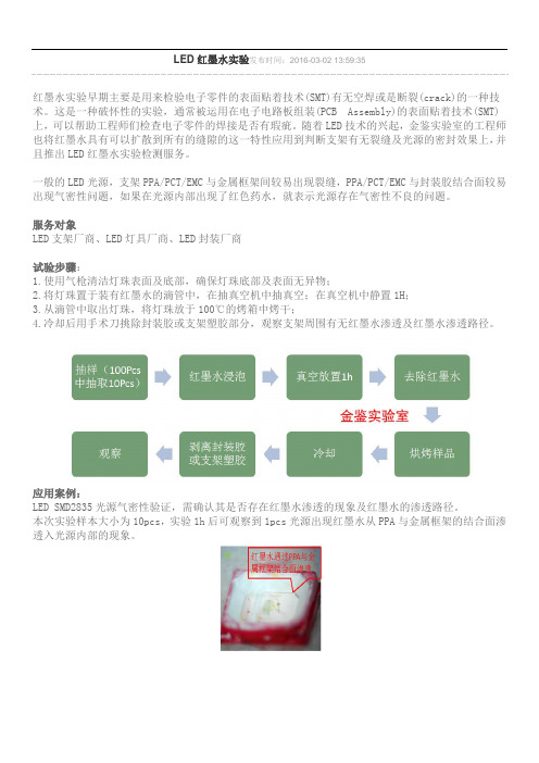 LED红墨水实验方法