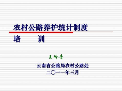 jAAA农村公路养护统计培训共50页文档