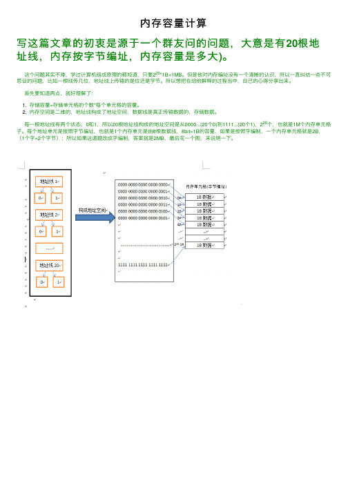 内存容量计算