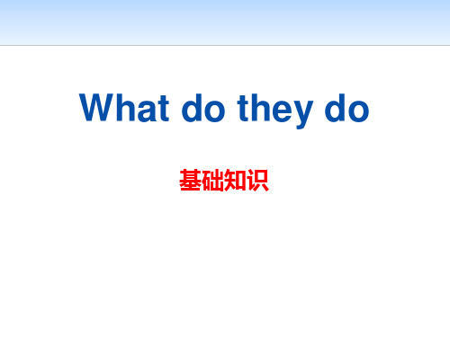 What do they do-基础知识ppt优秀课件