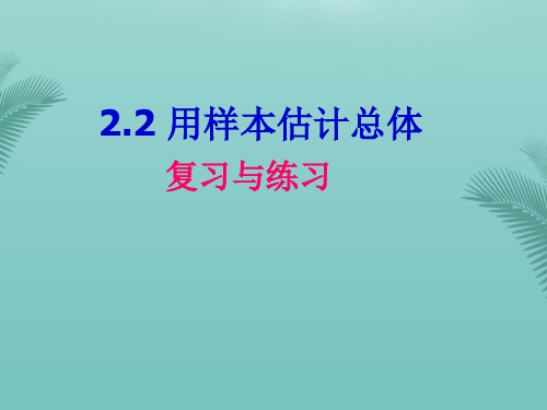 【全版】用样本估计总体复习与练习推荐PPT