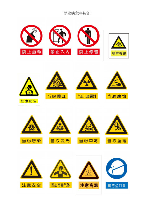 职业危害安全标识(图片)
