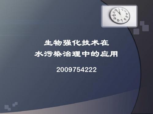 生物强化技术在水污染治理中的应用