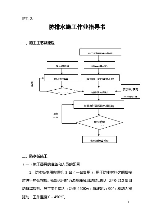 2、防排水施工作业指导书讲解