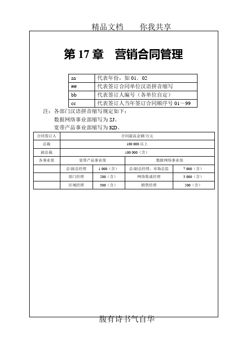 销售管理表格