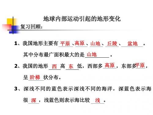 2.教科版小学科学五年级上册第三单元《地球内部运动引起的地形变化》PPT课件