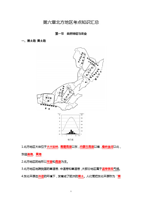 第六章北方地区考点知识汇总