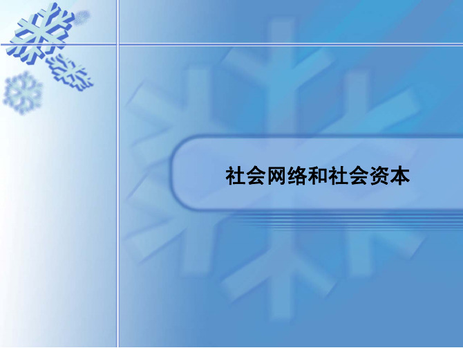 5、社会学（社会网络和社会资本）