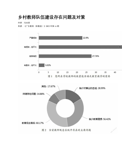 乡村教师队伍建设存在问题及对策