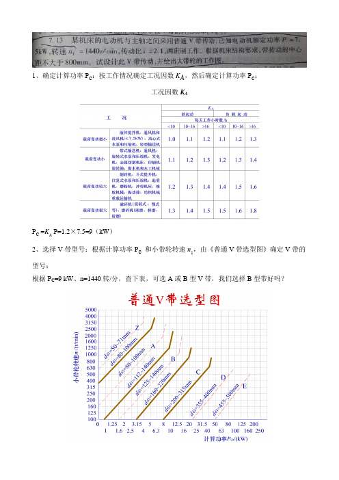 V带传动设计实例