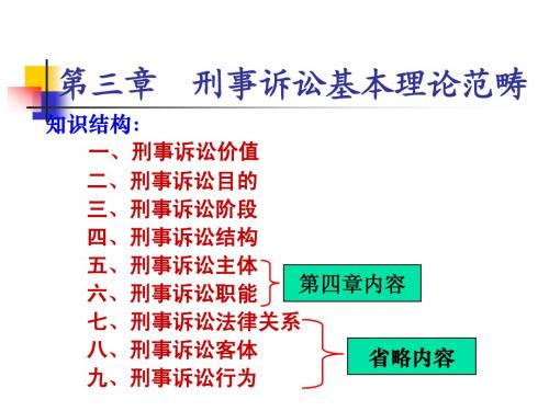 刑事诉讼基本理论范畴