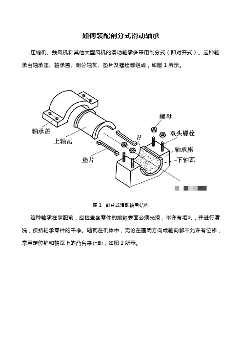 如何装配剖分式滑动轴承