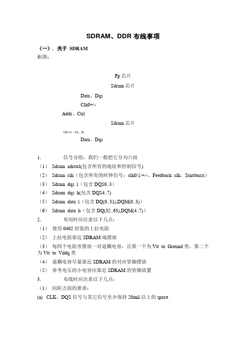 SDRAM、DDR布线事项