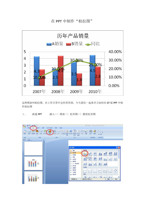 在PPT中制作柏拉图