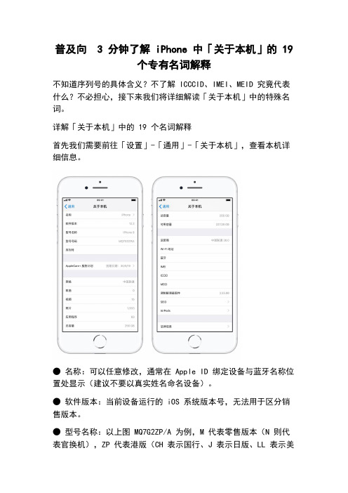 普及向 3 分钟了解 iPhone 中「关于本机」的 19 个专有名词解释