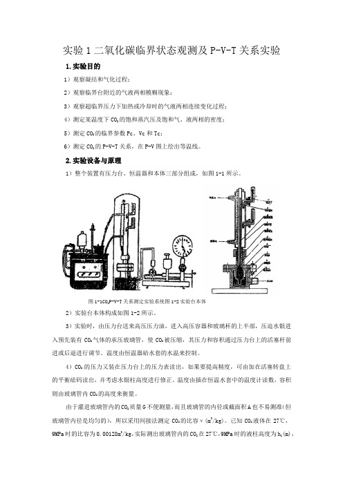 实验1  二氧化碳临界状态观测