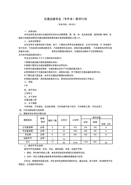 交通运输-山东理工大学继续教育学院