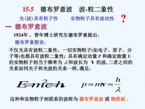 第15章波函数薛定谔方程