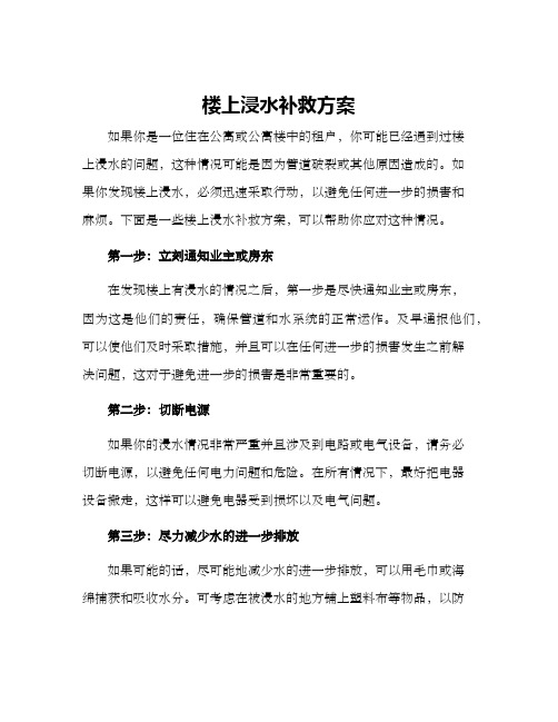 楼上浸水补救方案