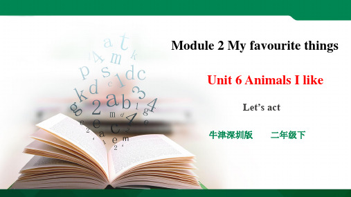 Unit 6 Animals I like Let’s act 课件