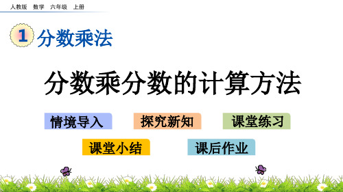 人教版小学六年级上册数学《分数乘分数的计算方法》精品课件