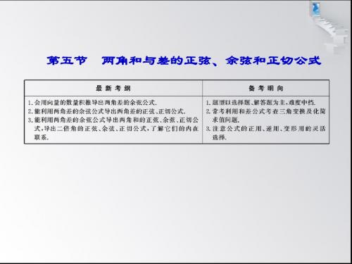 3、5第五节 两角和与差的正弦、余弦和正切公式