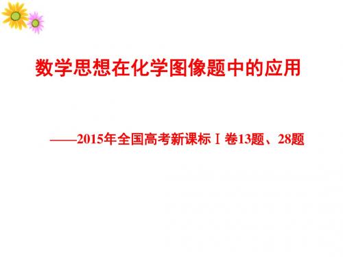 说题-2015年全国高考新课标Ⅰ卷13题、28题