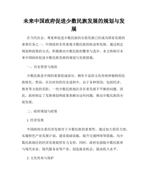 未来中国政府促进少数民族发展的规划与发展