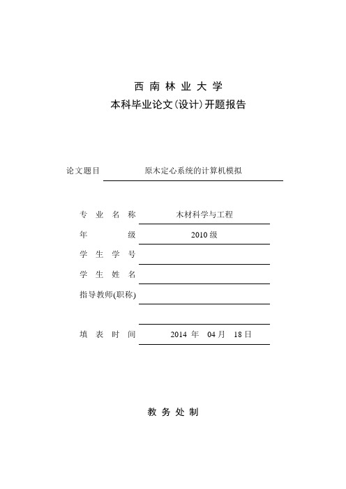 开题报告