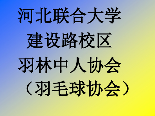 羽毛球协会简介