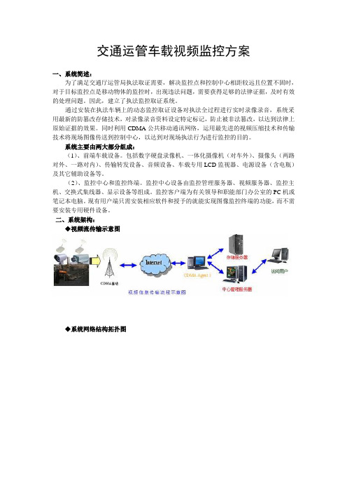 运管车载视频监控系统