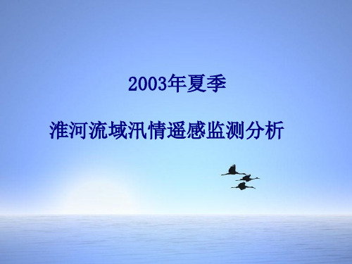 2003年淮河流域洪水汛情遥感分析