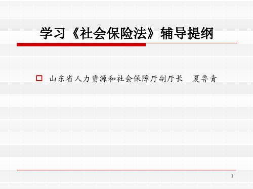 社会保险法夏鲁青PPT课件