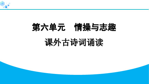 八年级上册语文【习题练习】第六单元课外古诗词诵读