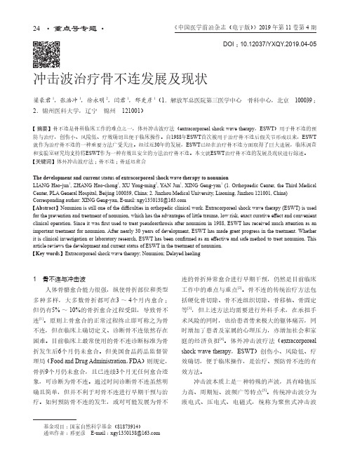 冲击波治疗骨不连发展及现状