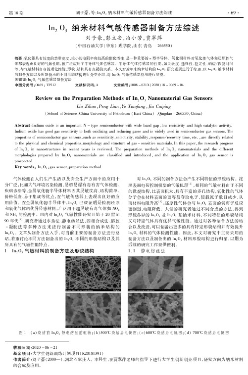 In2O3纳米材料气敏传感器制备方法综述