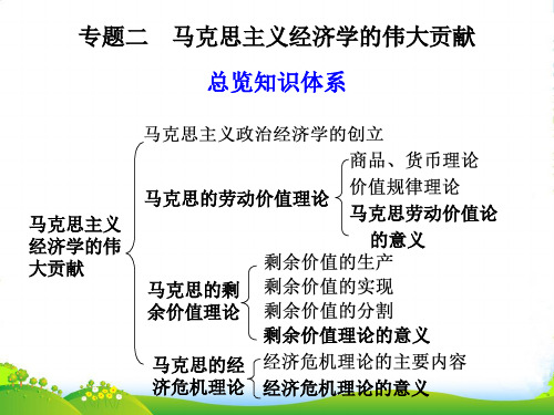 高中政治 专题二 马克思主义经济学的伟大贡献课件 新人教选修2