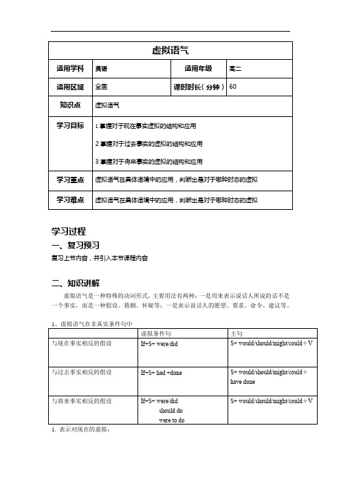 (完整版)虚拟语气学案