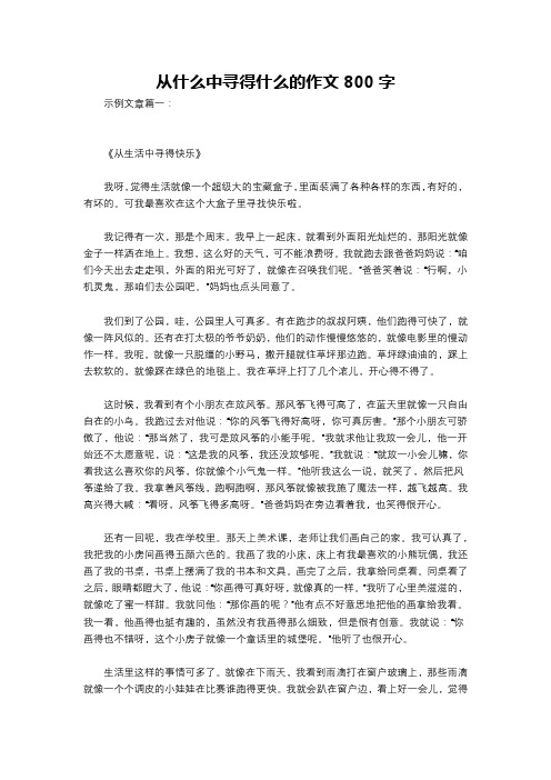 从什么中寻得什么的作文800字