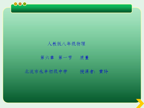 人教版初中初二八年级物理 质量 (3) 名师教学PPT课件