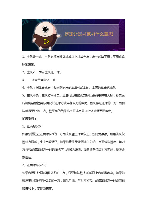 -1球是什么意思