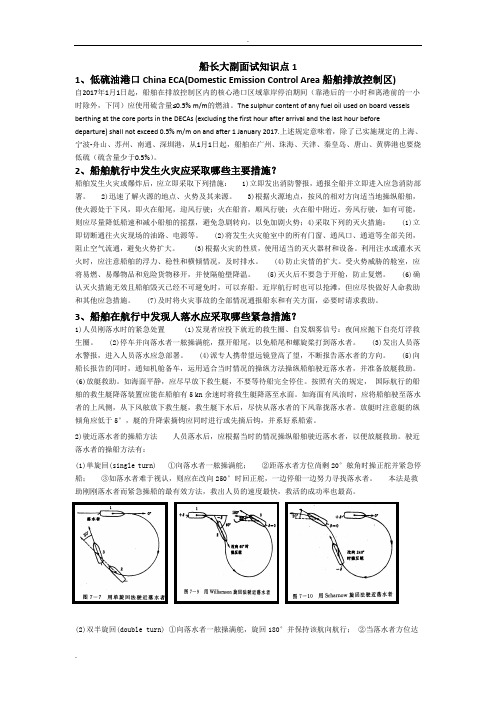 船长大副面试知识点