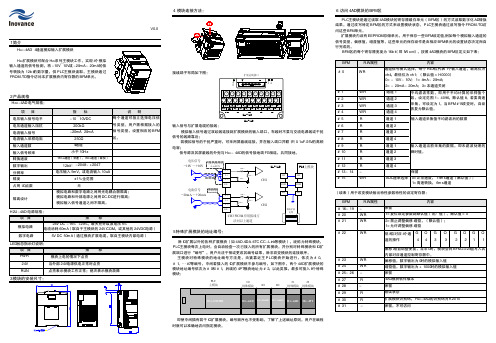 ovance H2U-4ADW PLC模拟量扩展模块手册