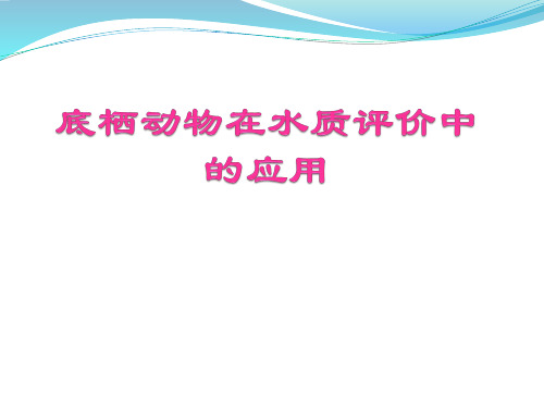 底栖动物在生物监测上的应用